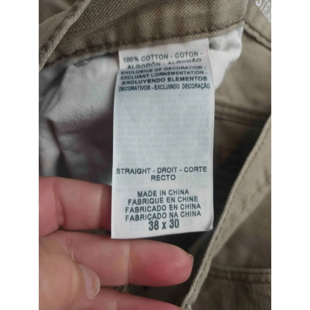 Levis Chino Pants Mens 40x28 Beige Preppy Smart Casual Straight Leg Workwear